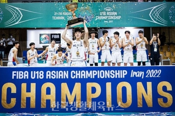 U-18 남자 농구대표팀이 22년 만에 아시아 챔피언십에서 우승했다. (사진=KBL)