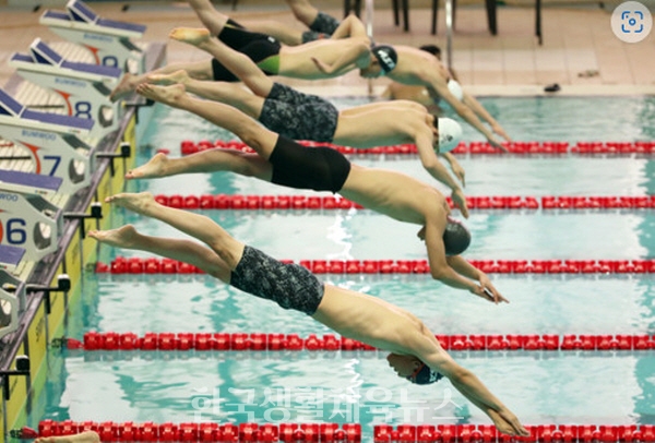 11일  제2회 광주 전국수영선수권대회에서 남중부 자유형 800m 결승에서 선수들이 힘차게 출발하고 있다.